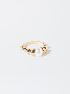 PARFOIS Anillo Con Piedra Dorado Clearance