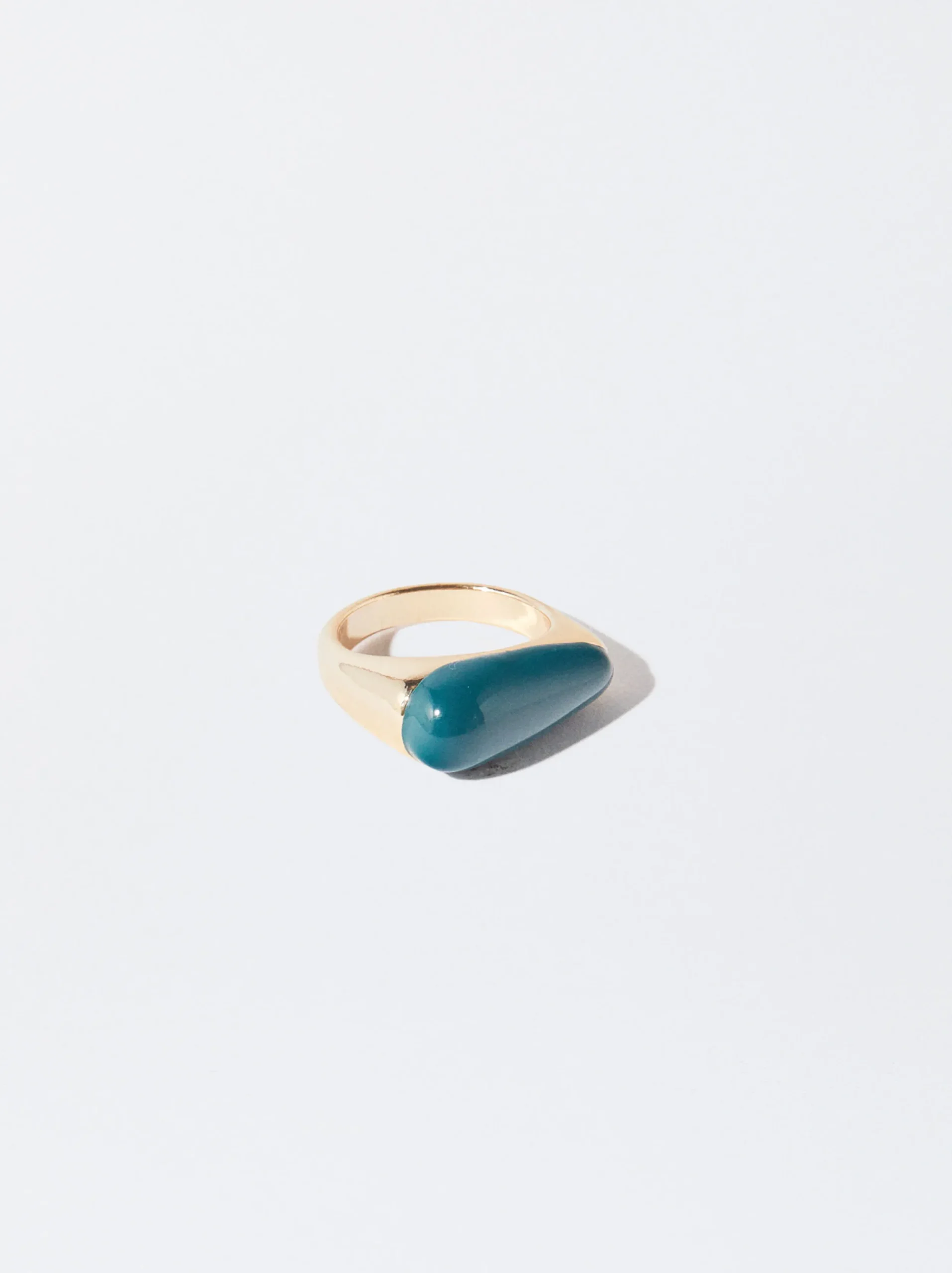 PARFOIS Anillo Dorado Esmaltado Verde Cheap