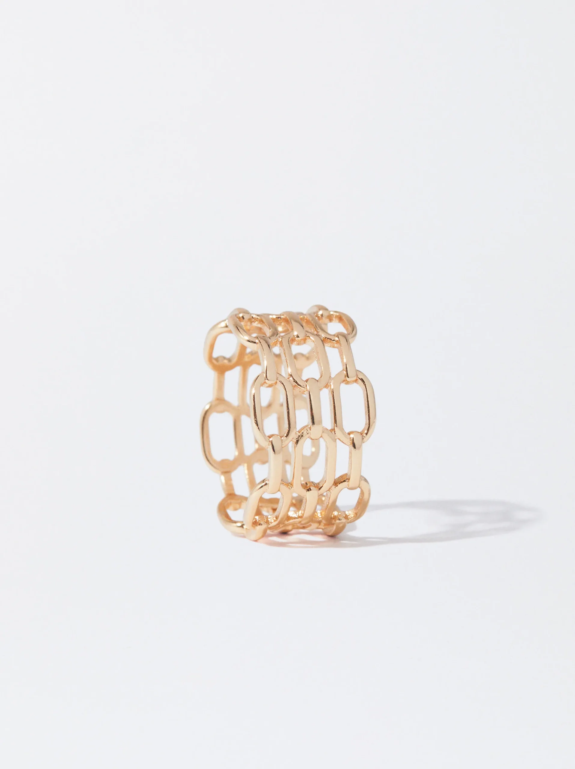 PARFOIS Anillo Mini Eslabones Dorado New