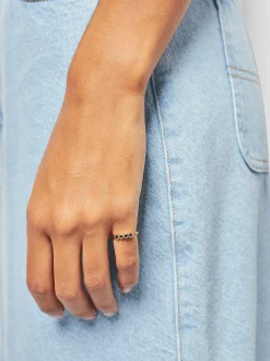 PARFOIS Anillo Dorado Strass Azul Store