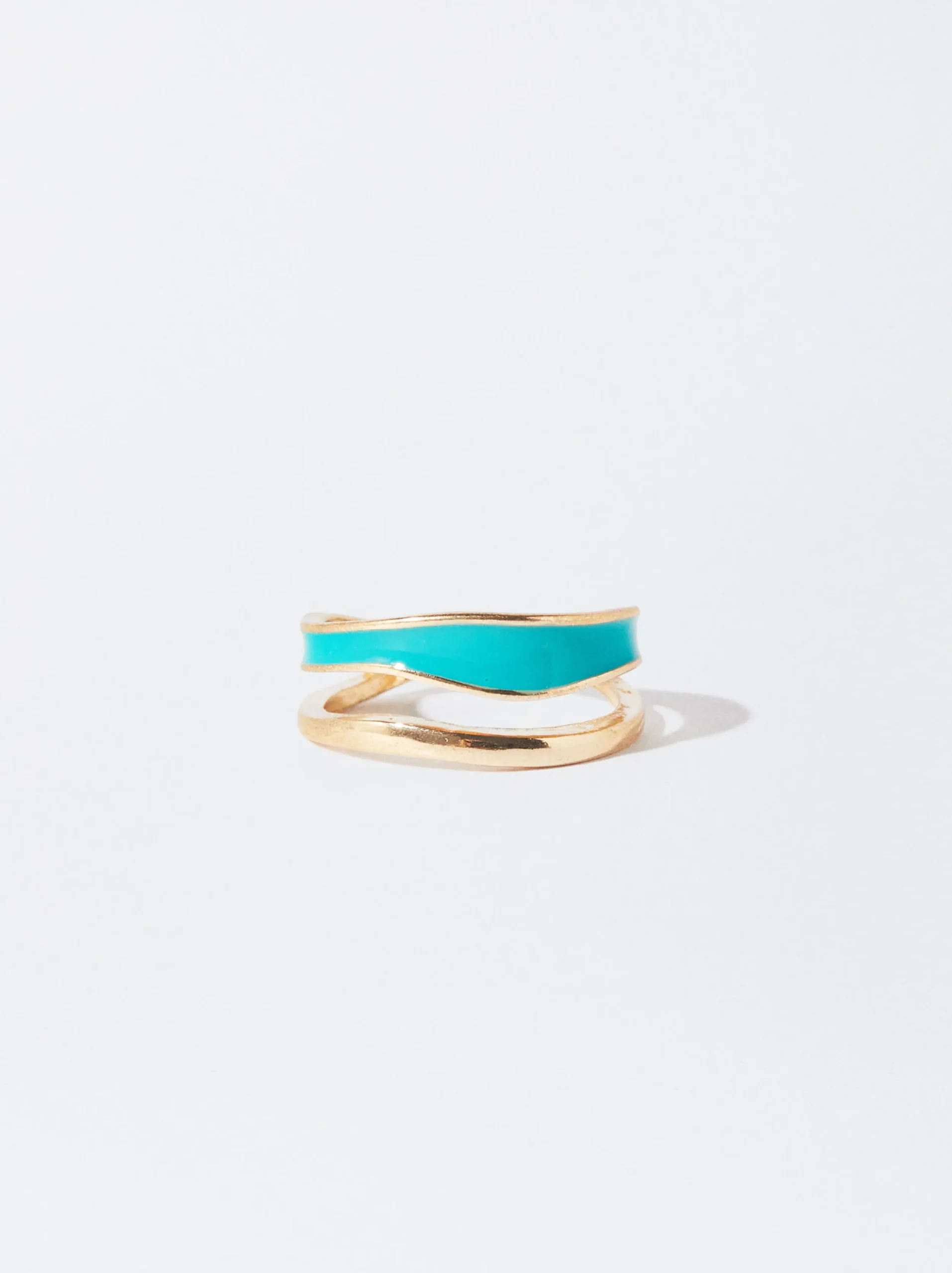 PARFOIS Anillo Esmaltado Azul Sale