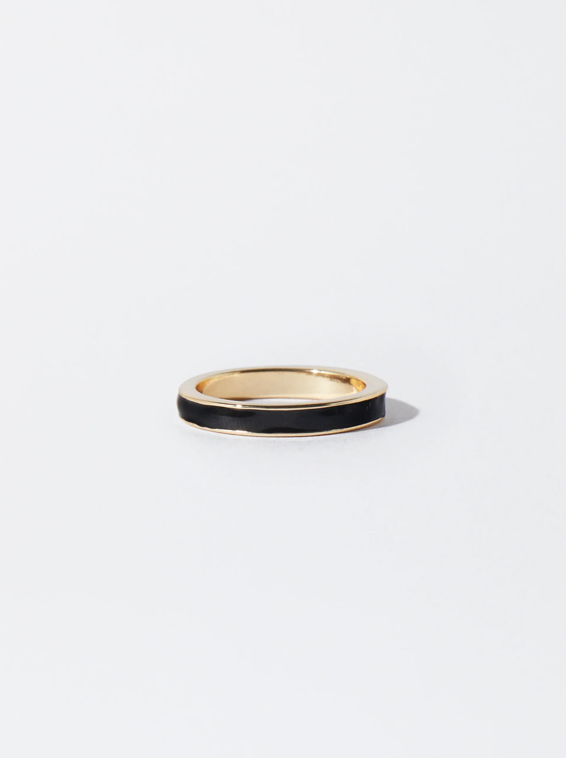 PARFOIS Anillo Esmaltado Negro Best Sale