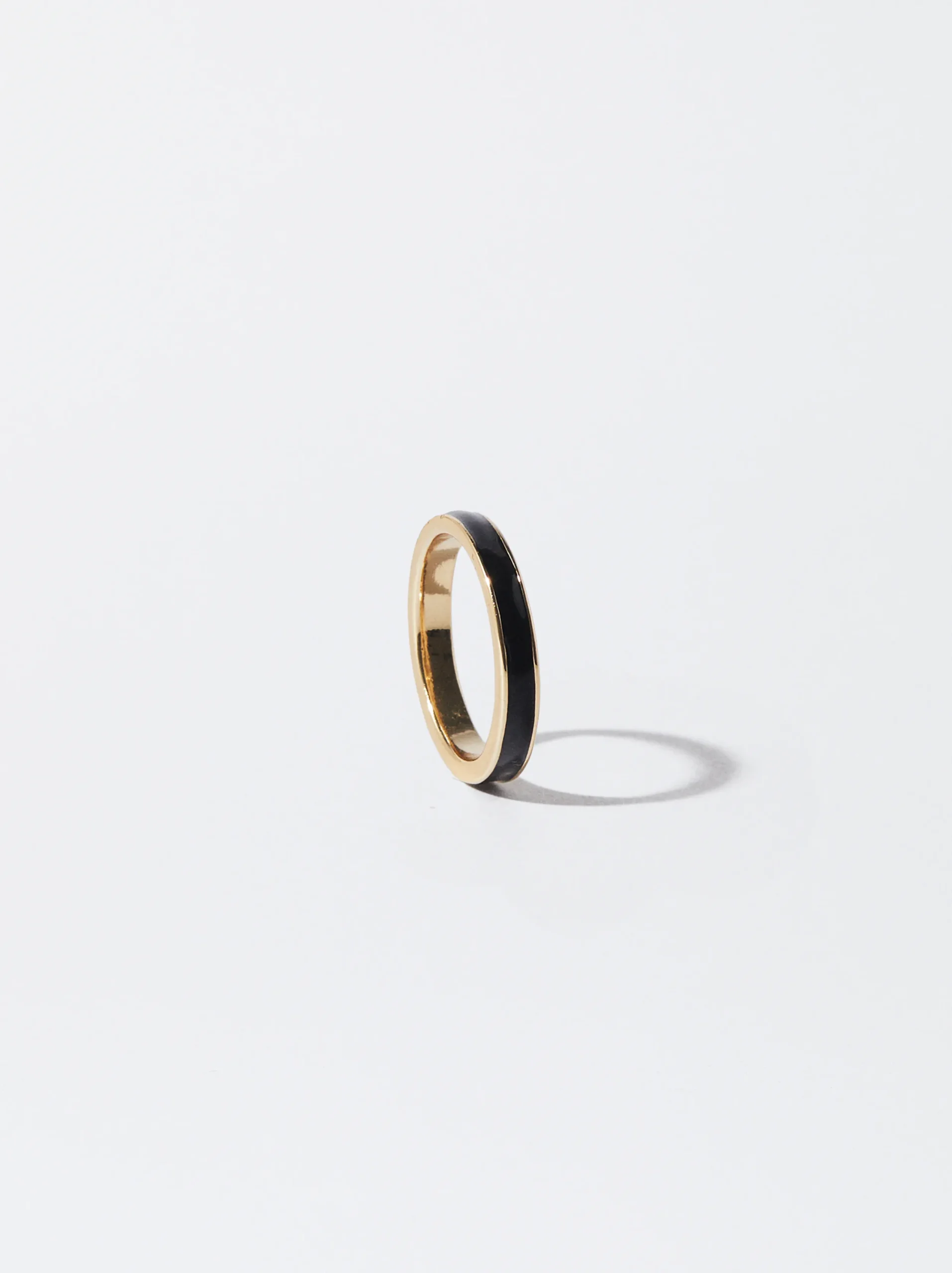 PARFOIS Anillo Esmaltado Negro Best Sale