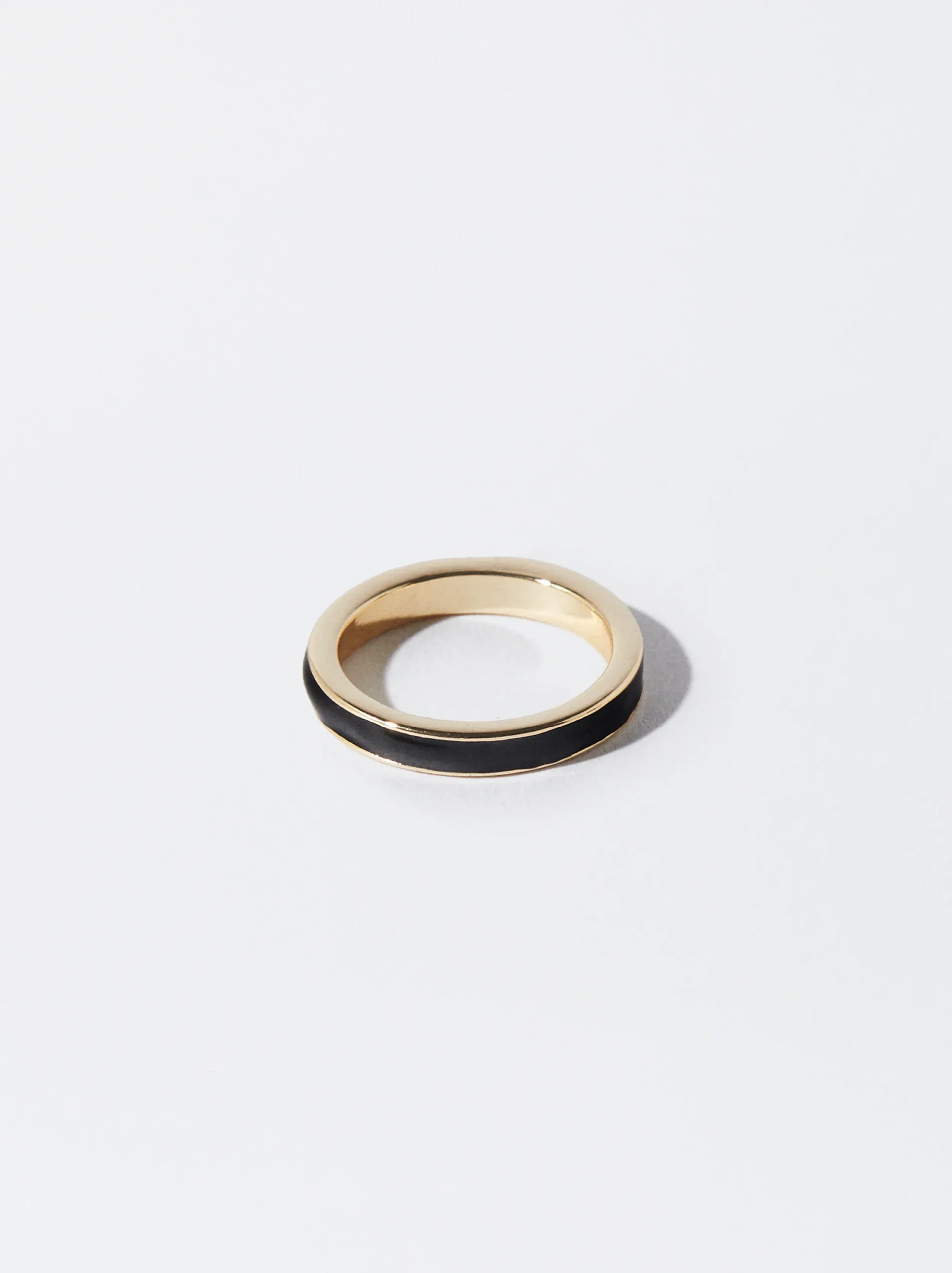 PARFOIS Anillo Esmaltado Negro Best Sale