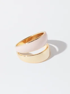 PARFOIS Anillo Esmaltado Rosa Discount