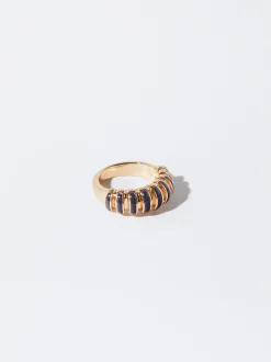 PARFOIS Anillo Esmaltado Rosa Cheap