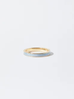 PARFOIS Anillo Esmaltado Azul Flash Sale