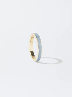 PARFOIS Anillo Esmaltado Azul Flash Sale