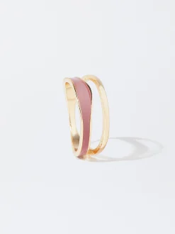 PARFOIS Anillo Esmaltado Burdeos Discount