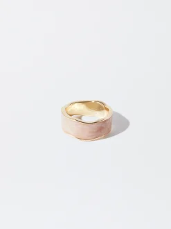 PARFOIS Anillo Esmaltado Rosa Hot