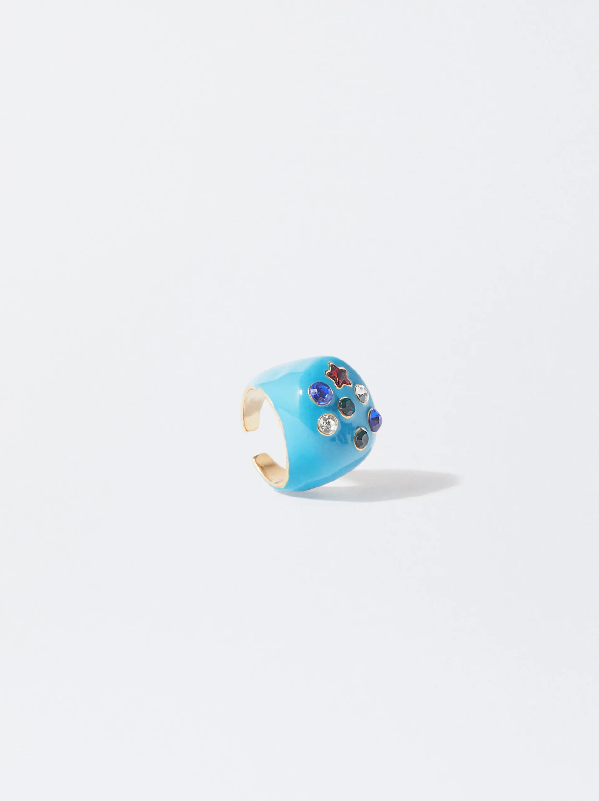 PARFOIS Anillo Esmaltado Cristales Multicolor Multicor Shop