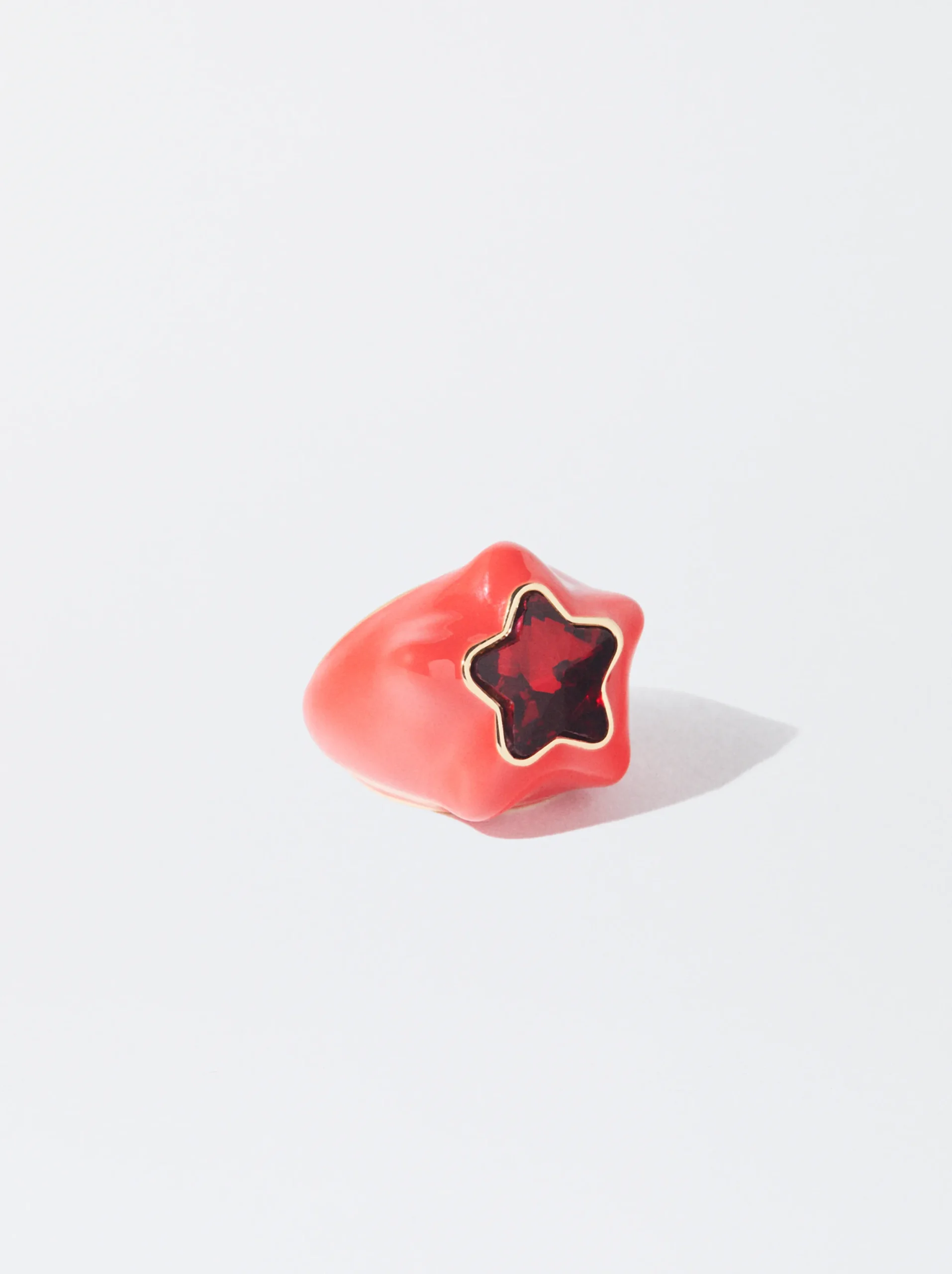 PARFOIS Anillo Esmaltado Maxi Estrella Rojo Sale