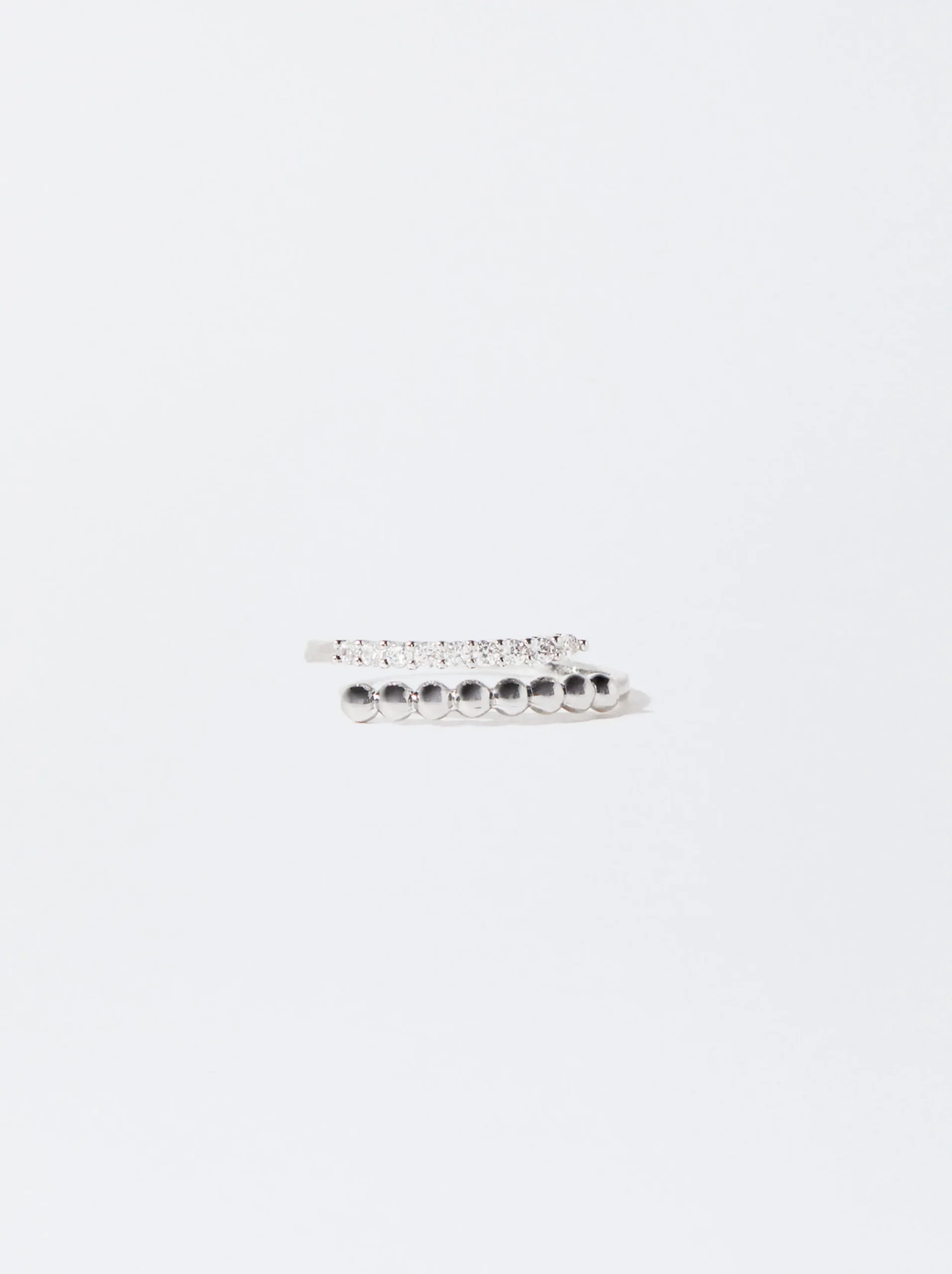 PARFOIS Anillo Con Circonitas Plateado Outlet