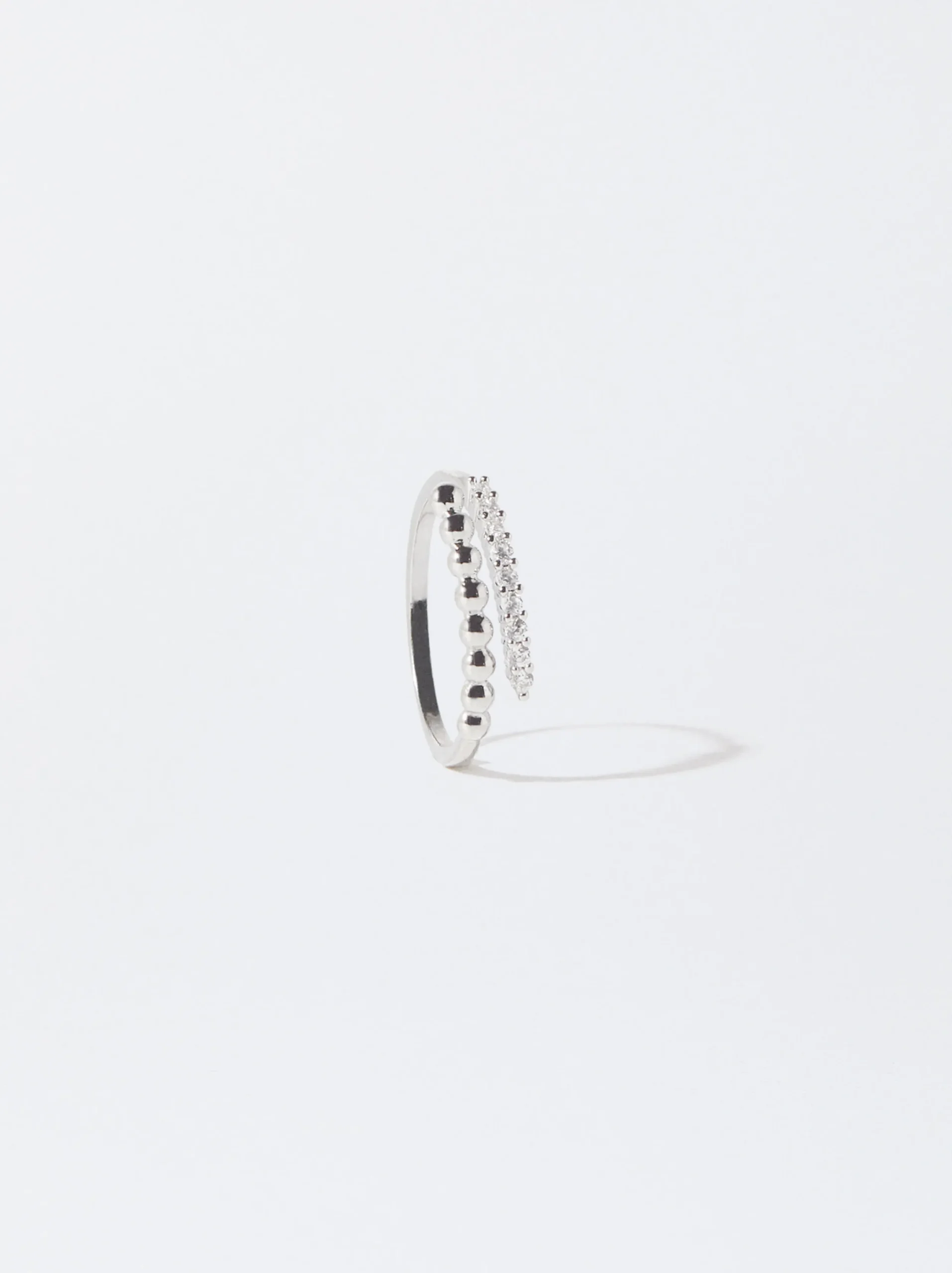 PARFOIS Anillo Con Circonitas Plateado Outlet