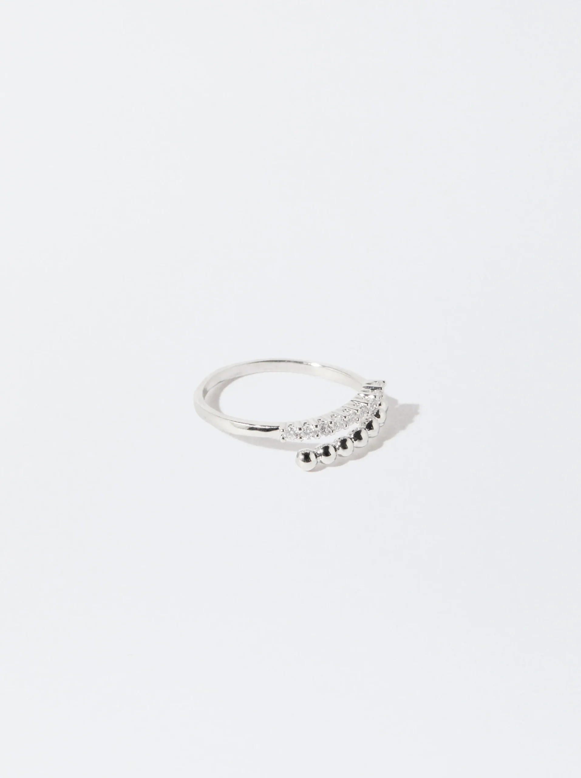 PARFOIS Anillo Con Circonitas Plateado Outlet