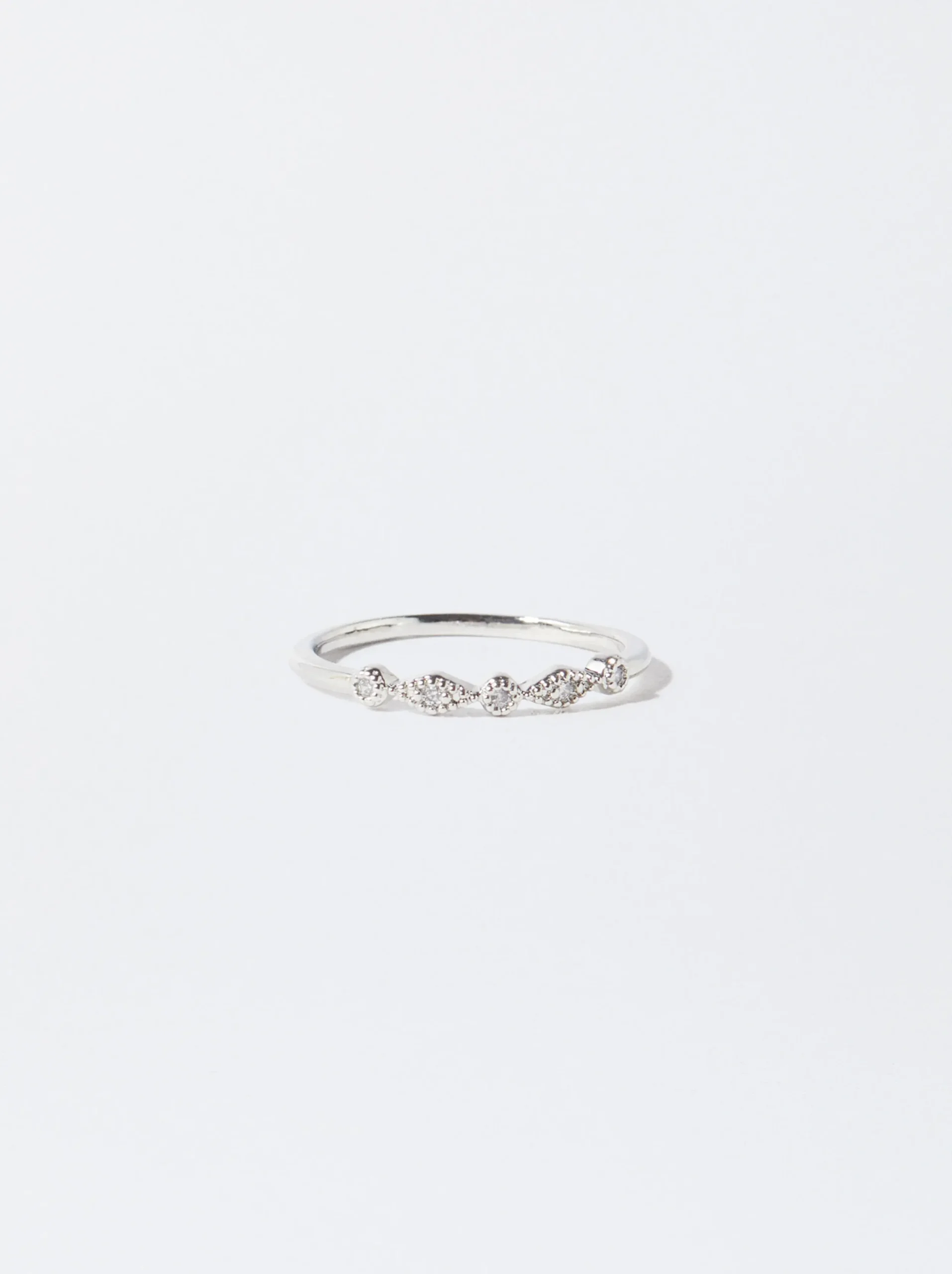 PARFOIS Anillo Con Circonitas Plateado Shop