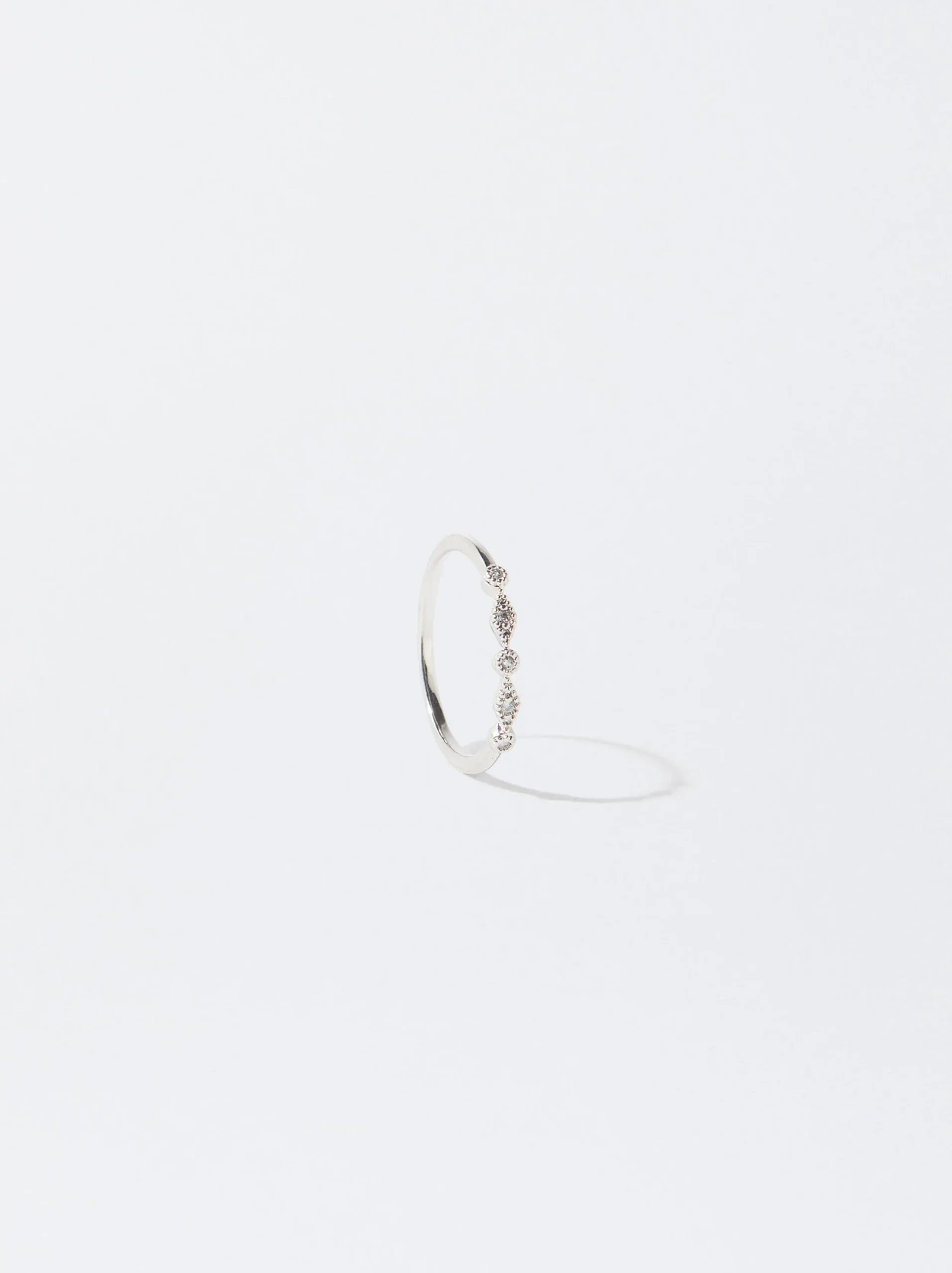 PARFOIS Anillo Con Circonitas Plateado Shop