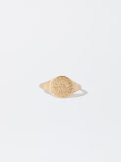 PARFOIS Anillo Sello Dorado Cheap