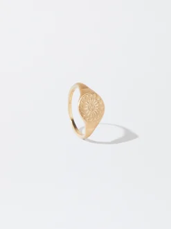 PARFOIS Anillo Sello Dorado Cheap