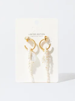 PARFOIS Aros Con Perlas De Agua Dulce Dorado Discount