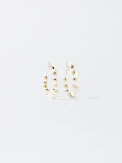 PARFOIS Aros Con Piedra Natural Dorado Hot