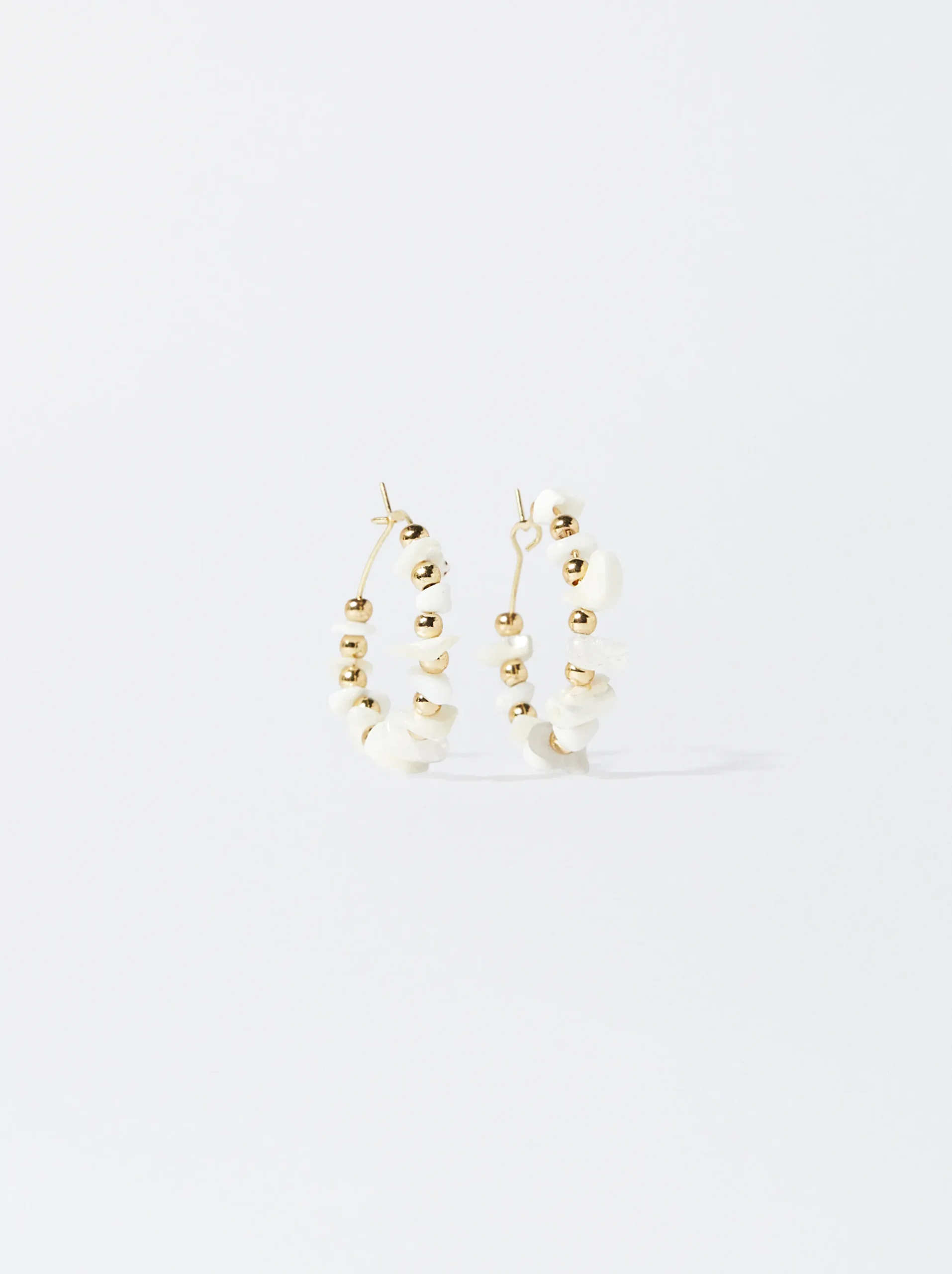 PARFOIS Aros Con Piedra Natural Dorado Hot