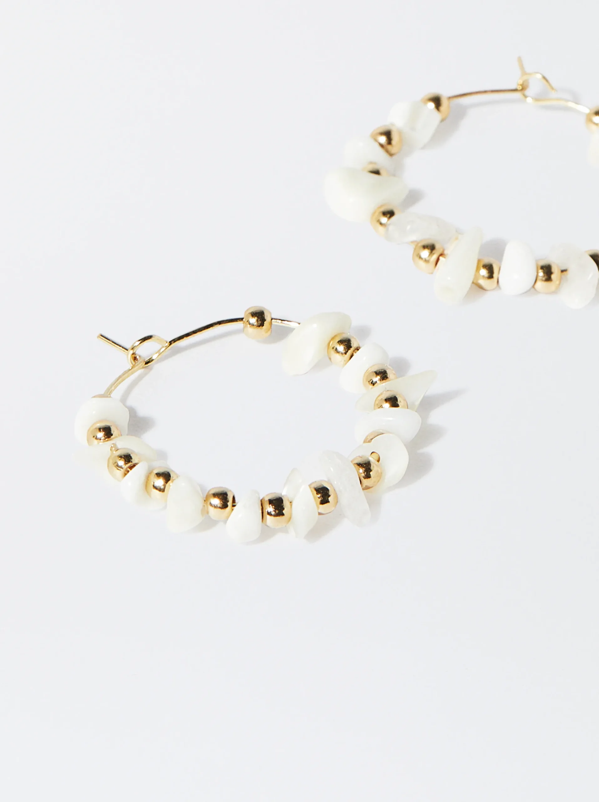 PARFOIS Aros Con Piedra Natural Dorado Hot
