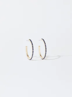 PARFOIS Aros Dorados Con Cristales Multicor Store