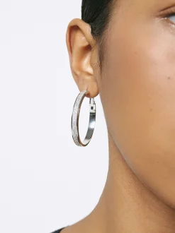 PARFOIS Aros Medianos Brillantes Plateado Hot