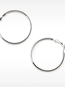 PARFOIS Aros Medianos Brillantes Plateado Hot