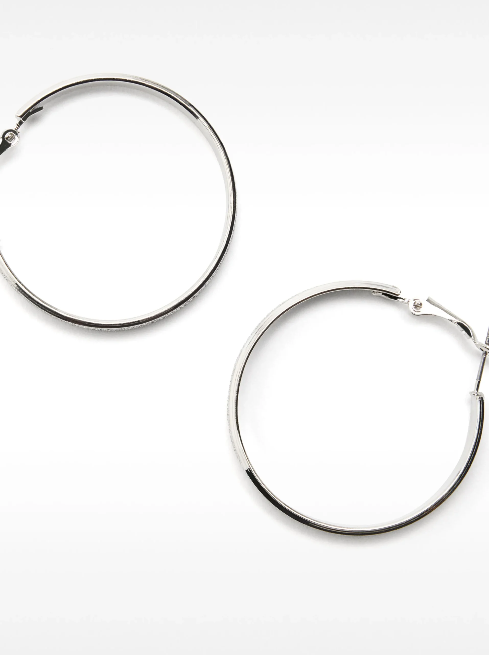 PARFOIS Aros Medianos Brillantes Plateado Hot