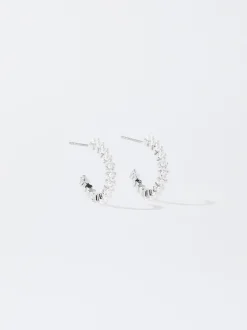 PARFOIS Aros s Con Perlas Plateado Online