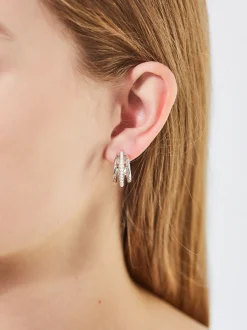 PARFOIS Aros s Con Perlas Plateado Clearance
