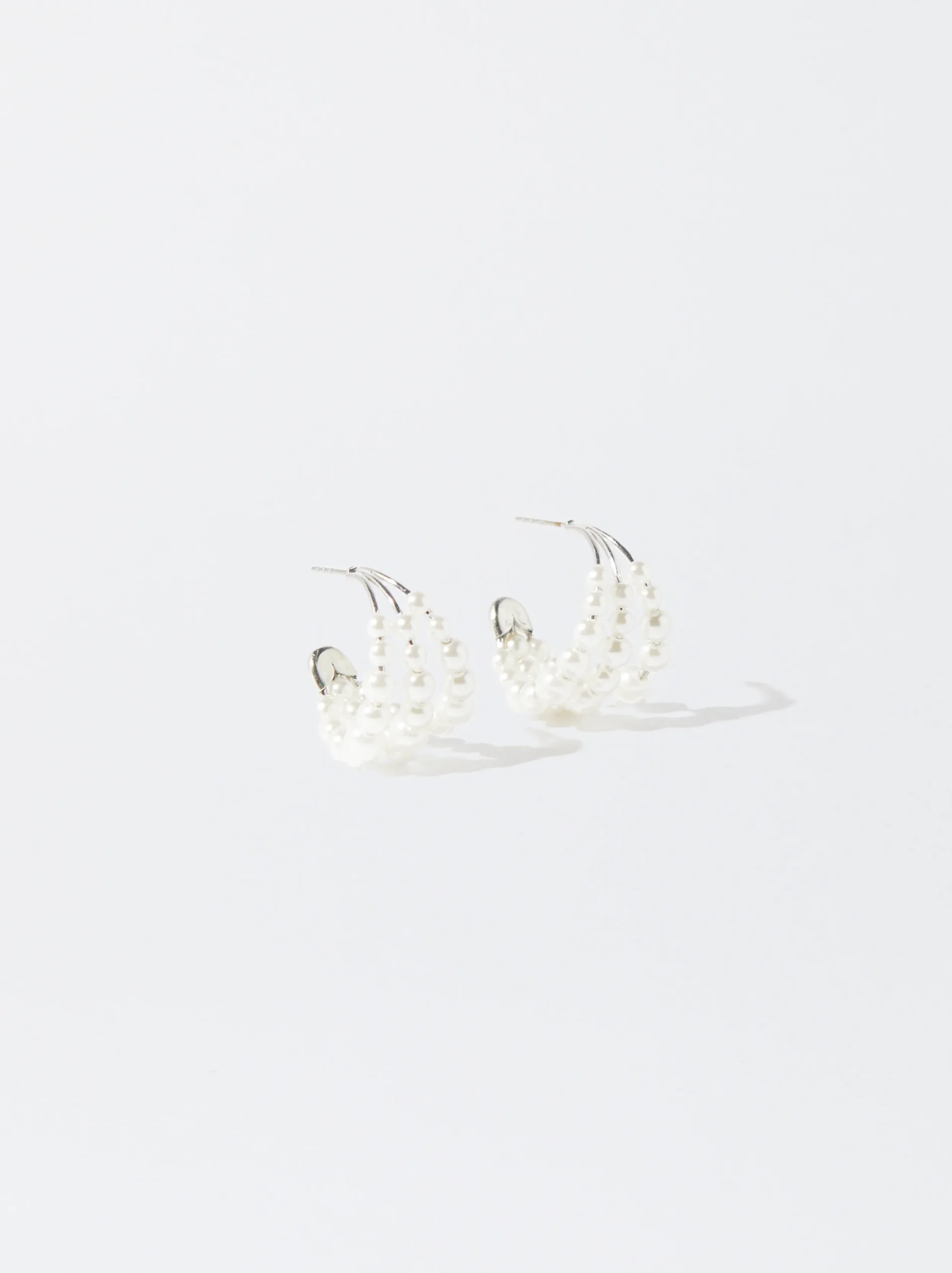 PARFOIS Aros s Con Perlas Plateado Discount
