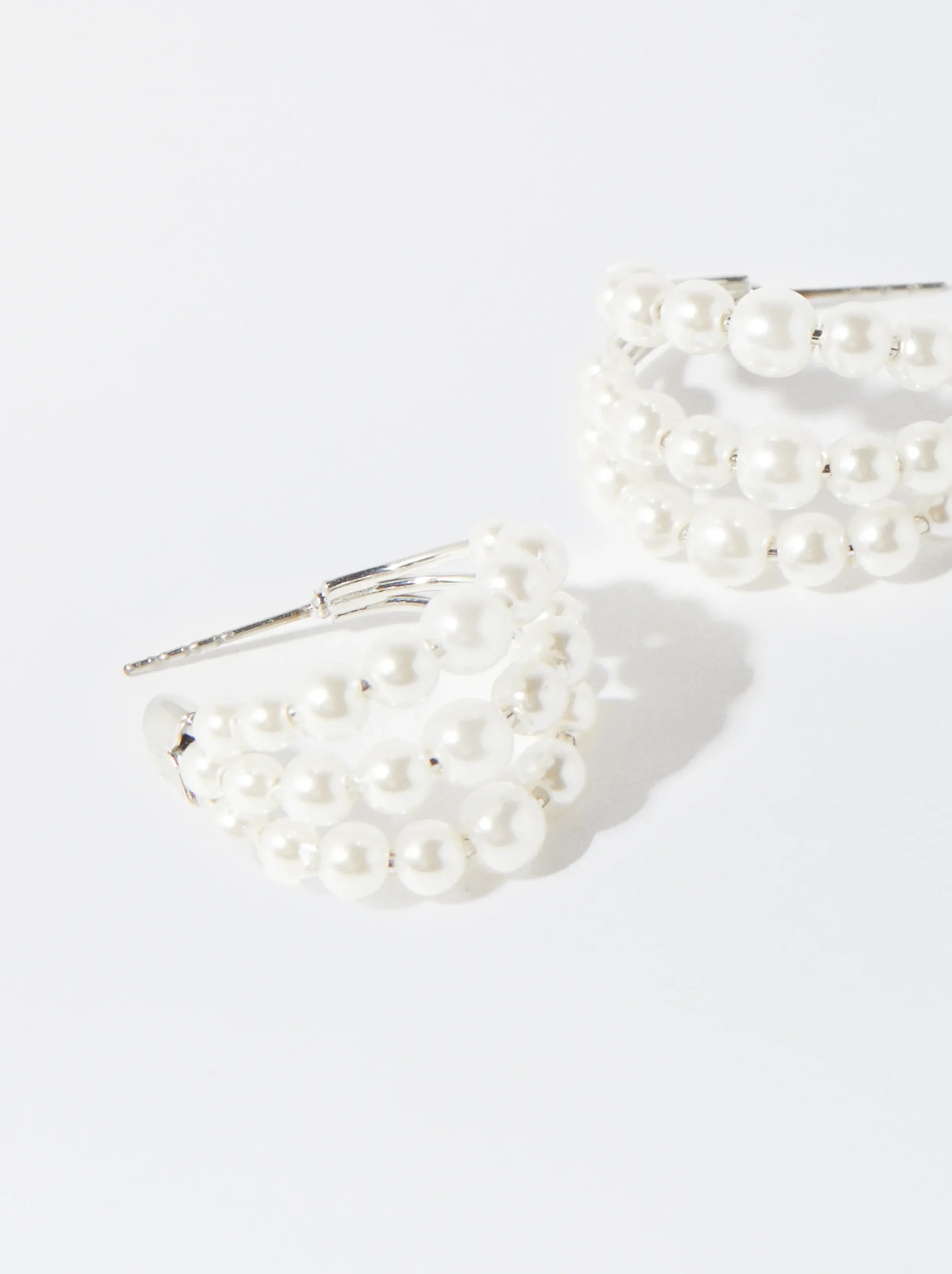 PARFOIS Aros s Con Perlas Plateado Discount