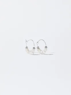 PARFOIS Aros s Con Perlas Plateado Flash Sale