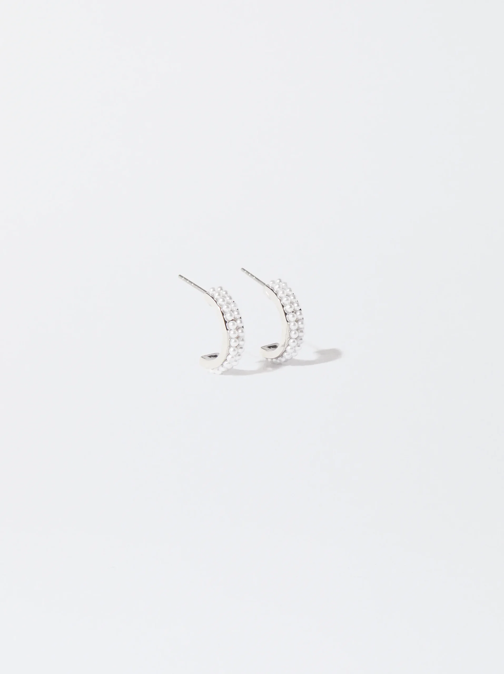 PARFOIS Aros s Con Perlas Plateado Sale