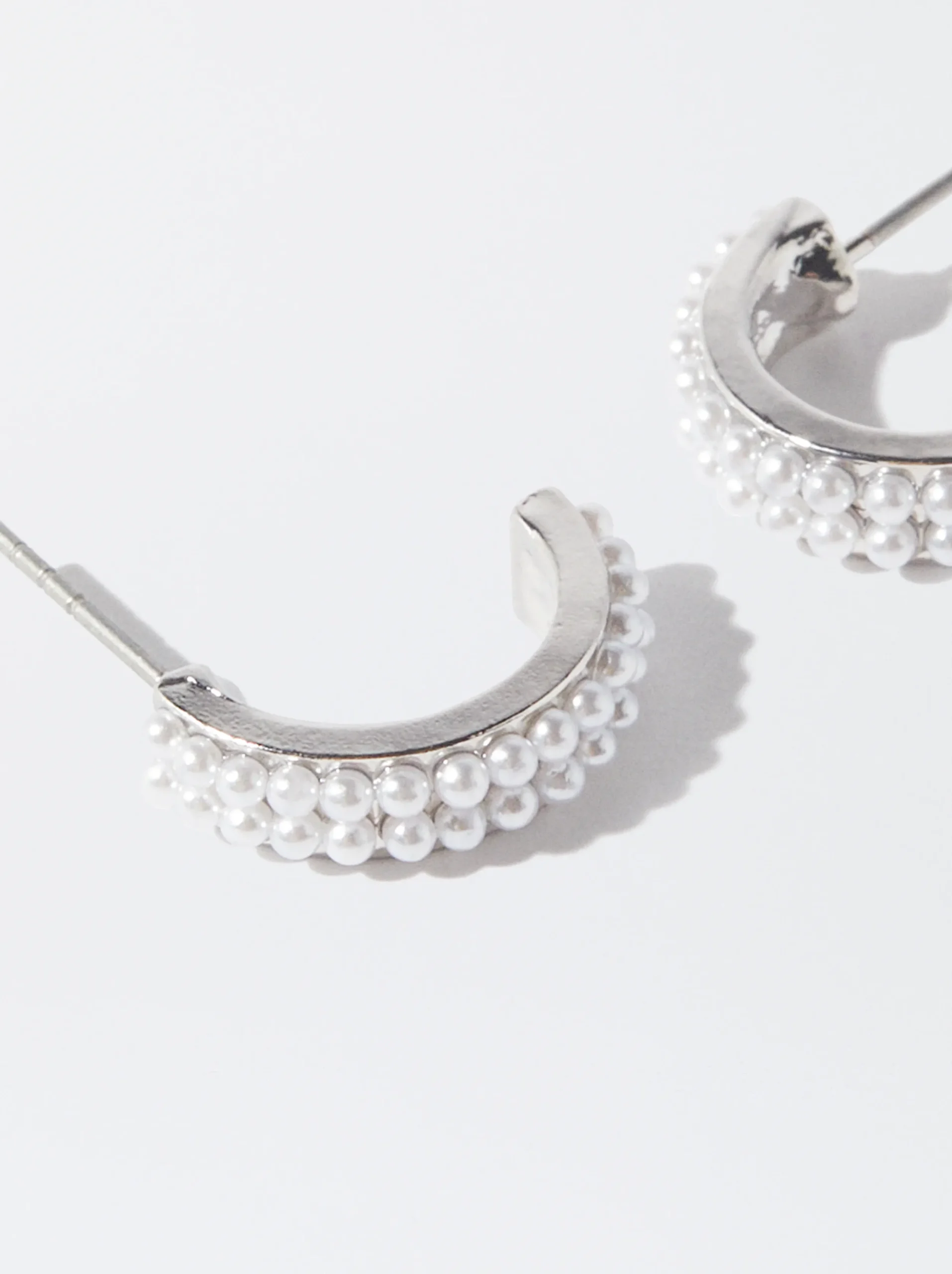 PARFOIS Aros s Con Perlas Plateado Sale