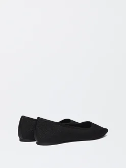 PARFOIS Bailarina Punta En Malla Negro Fashion