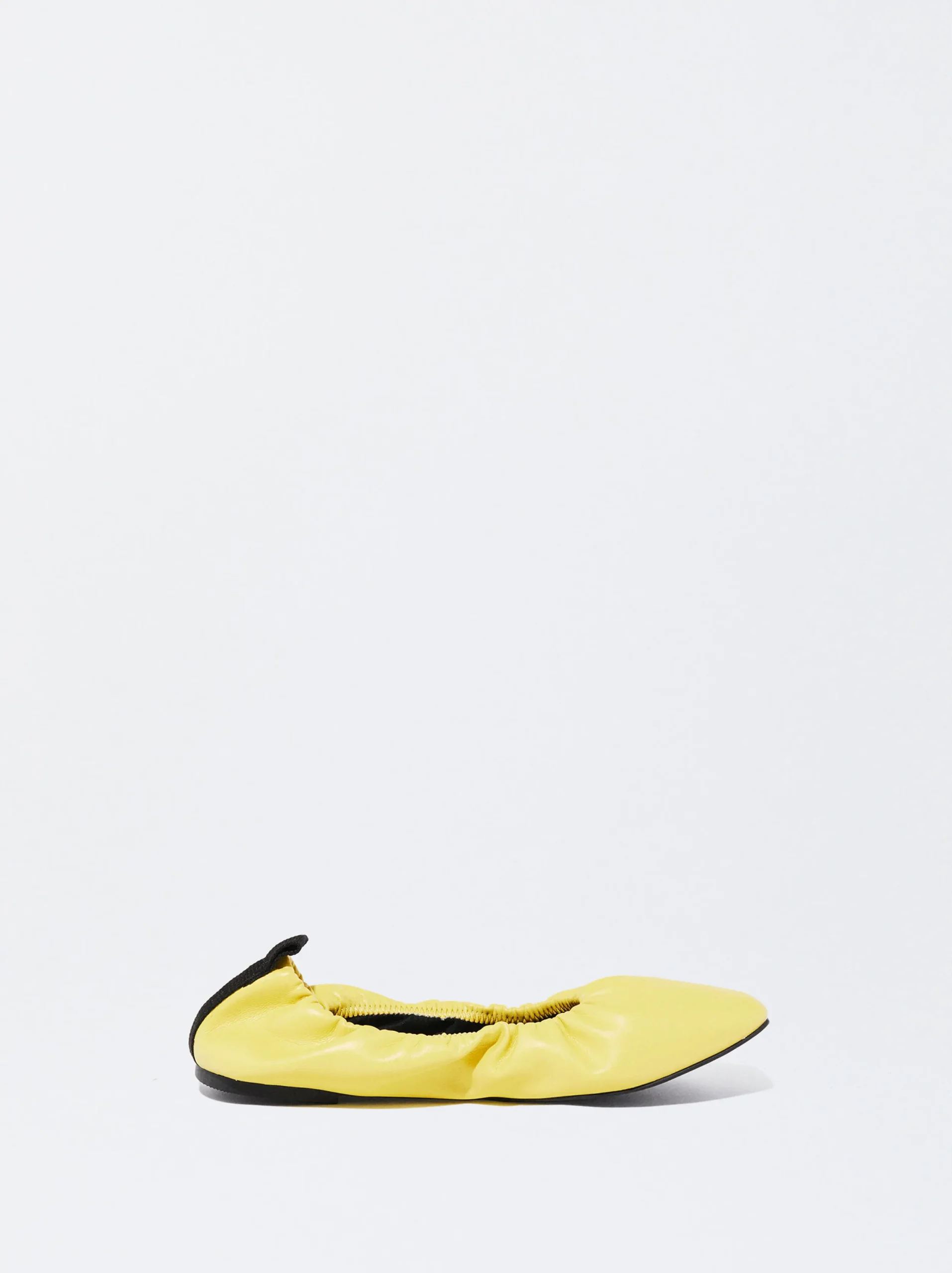 PARFOIS Bailarinas Nylon Estampado Animal Amarillo New