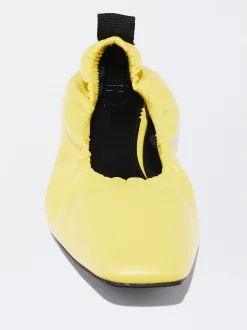 PARFOIS Bailarinas Nylon Estampado Animal Amarillo New