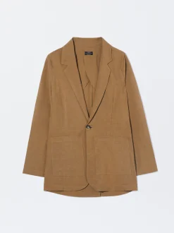 PARFOIS Blazer Lino Caqui Outlet