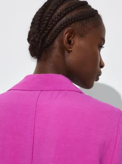 PARFOIS Blazer Lino Fucsia New