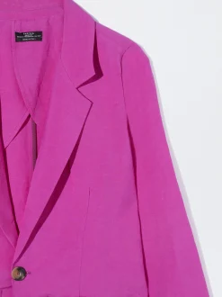 PARFOIS Blazer Lino Fucsia New