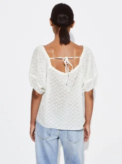 PARFOIS Blusa Con Bordados Blanco Cheap