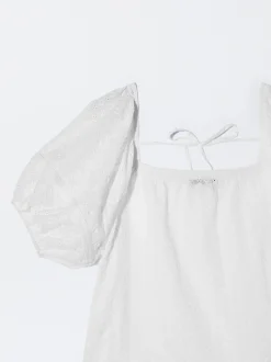 PARFOIS Blusa Con Bordados Blanco Cheap