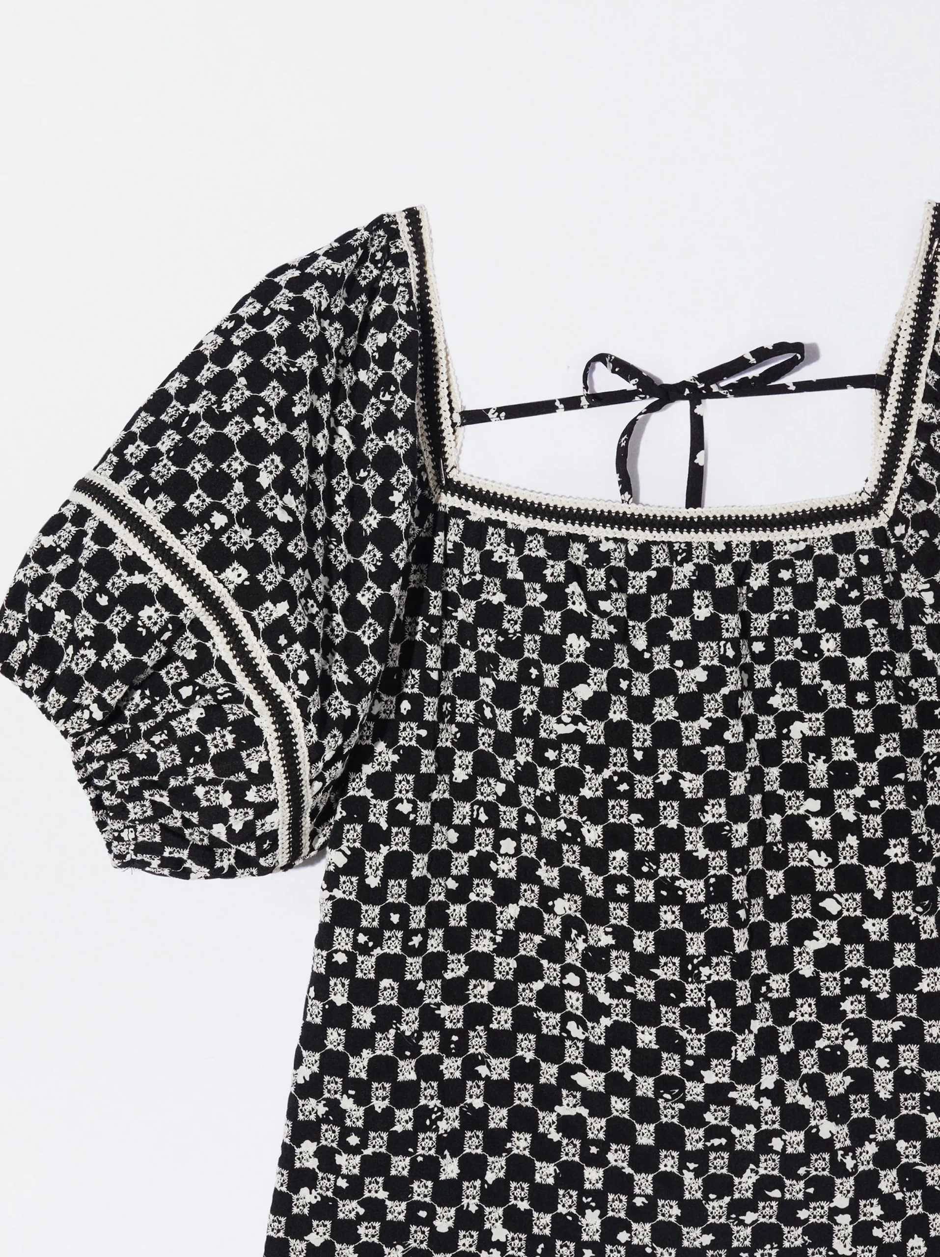PARFOIS Blusa Con Bordados Negro Fashion