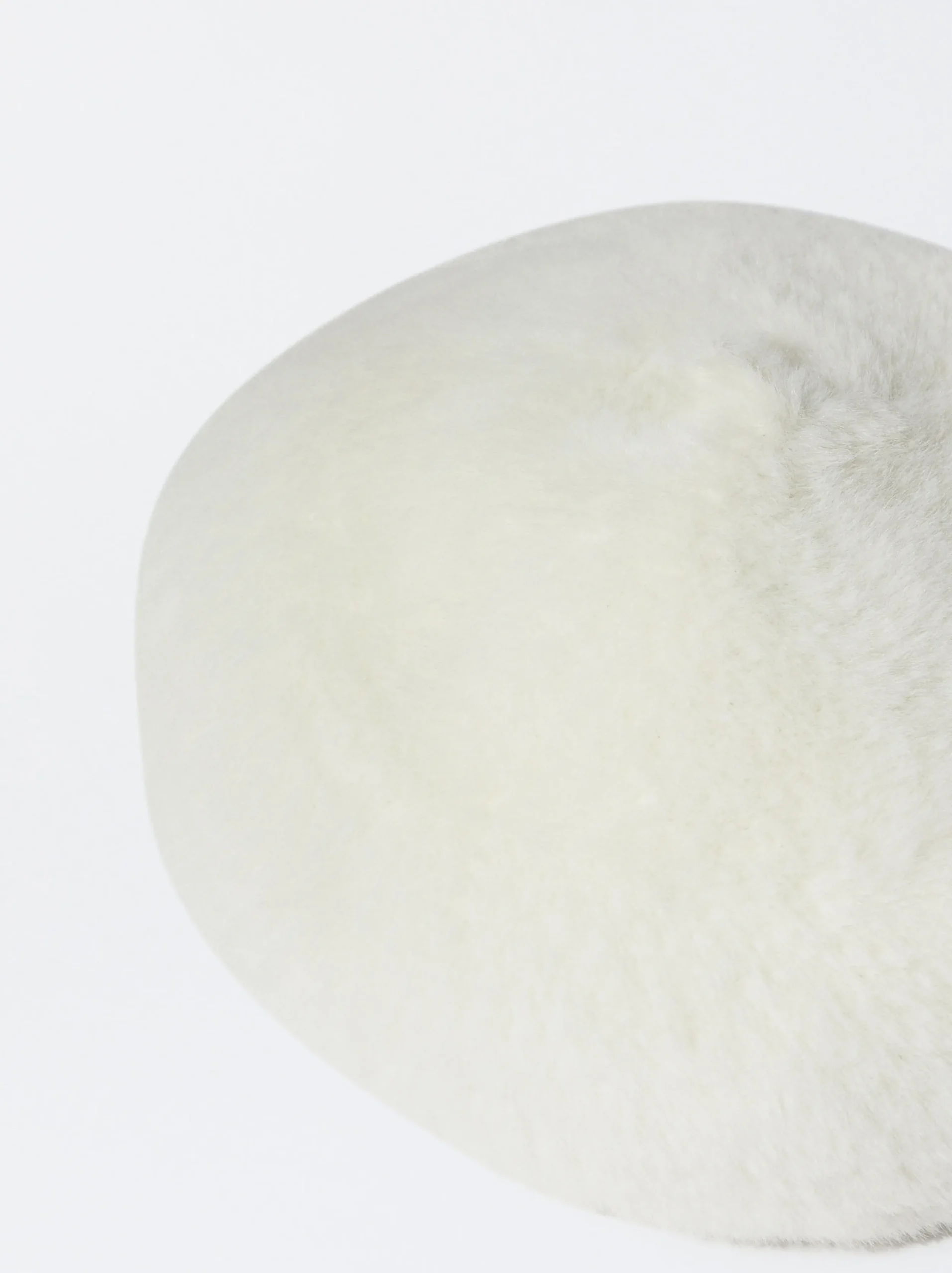 PARFOIS Boina Con Pelo Blanco Store