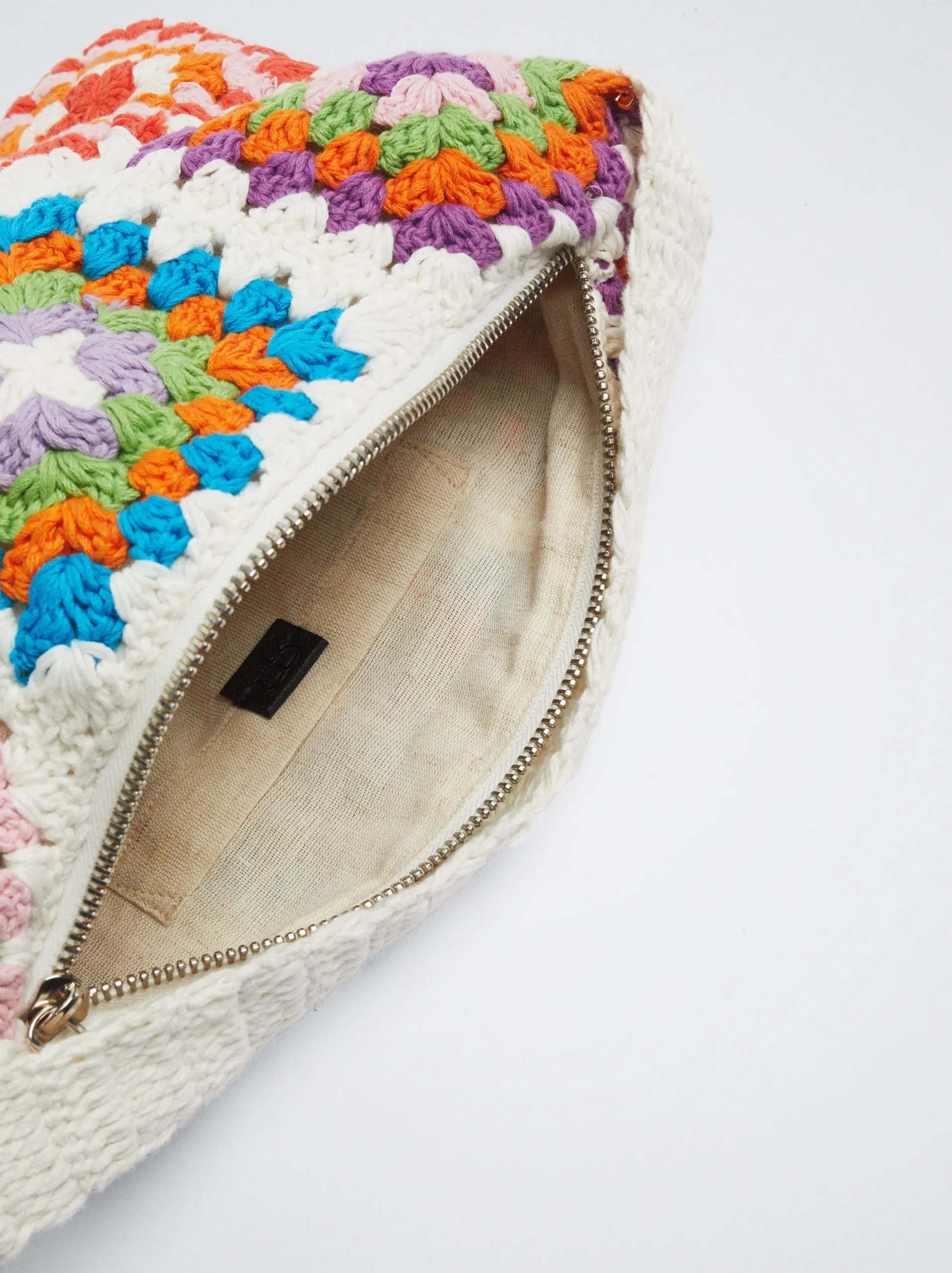 PARFOIS Bolso De Mano Crochet Crudo New