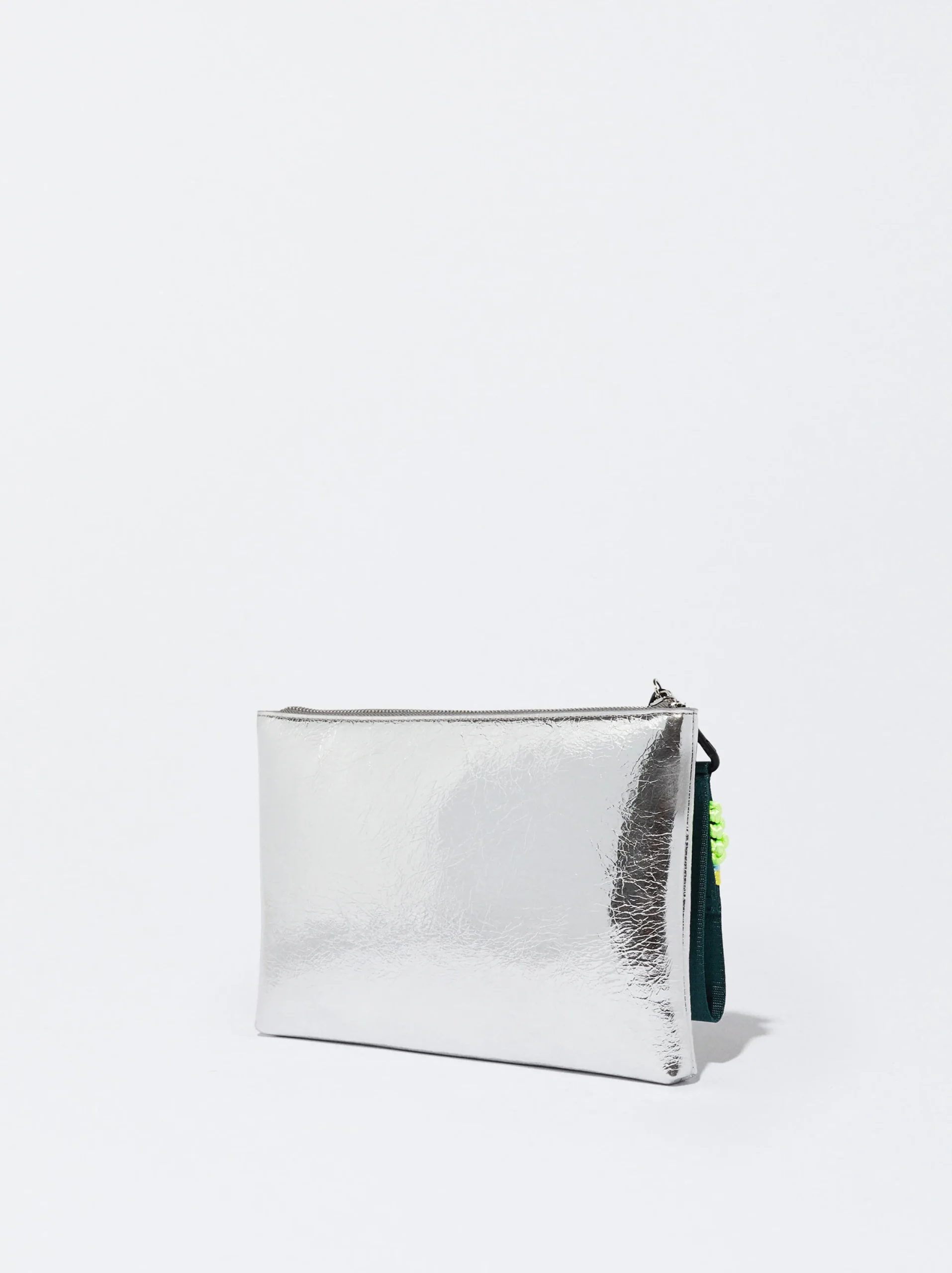 PARFOIS Bolso Metalizado Estampado Plateado Cheap